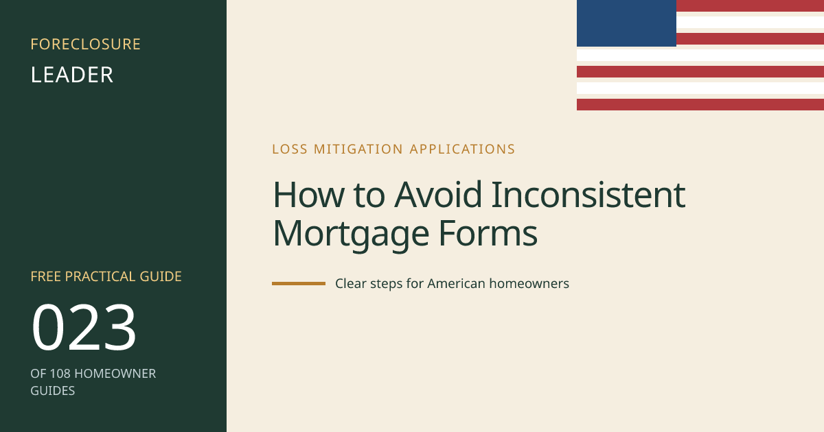 How to Avoid Inconsistent Mortgage Forms: visual guide for U.S. homeowners