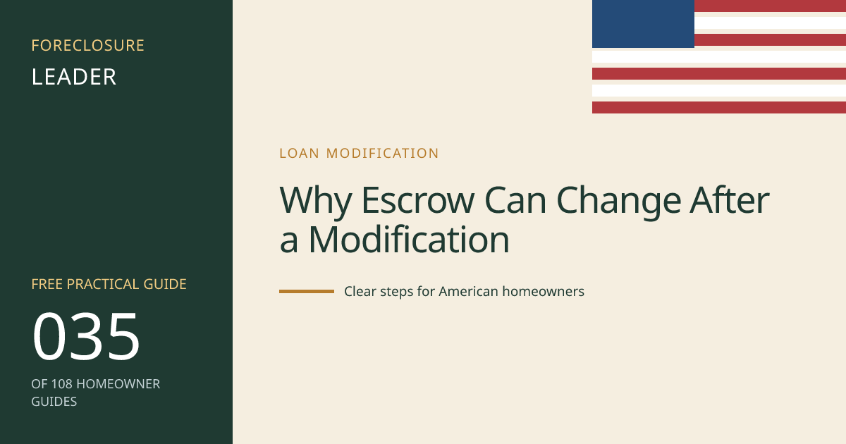 Why Escrow Can Change After a Modification: visual guide for U.S. homeowners