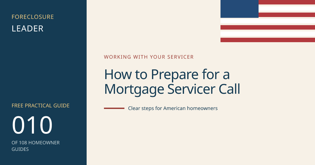 How to Prepare for a Mortgage Servicer Call: visual guide for U.S. homeowners