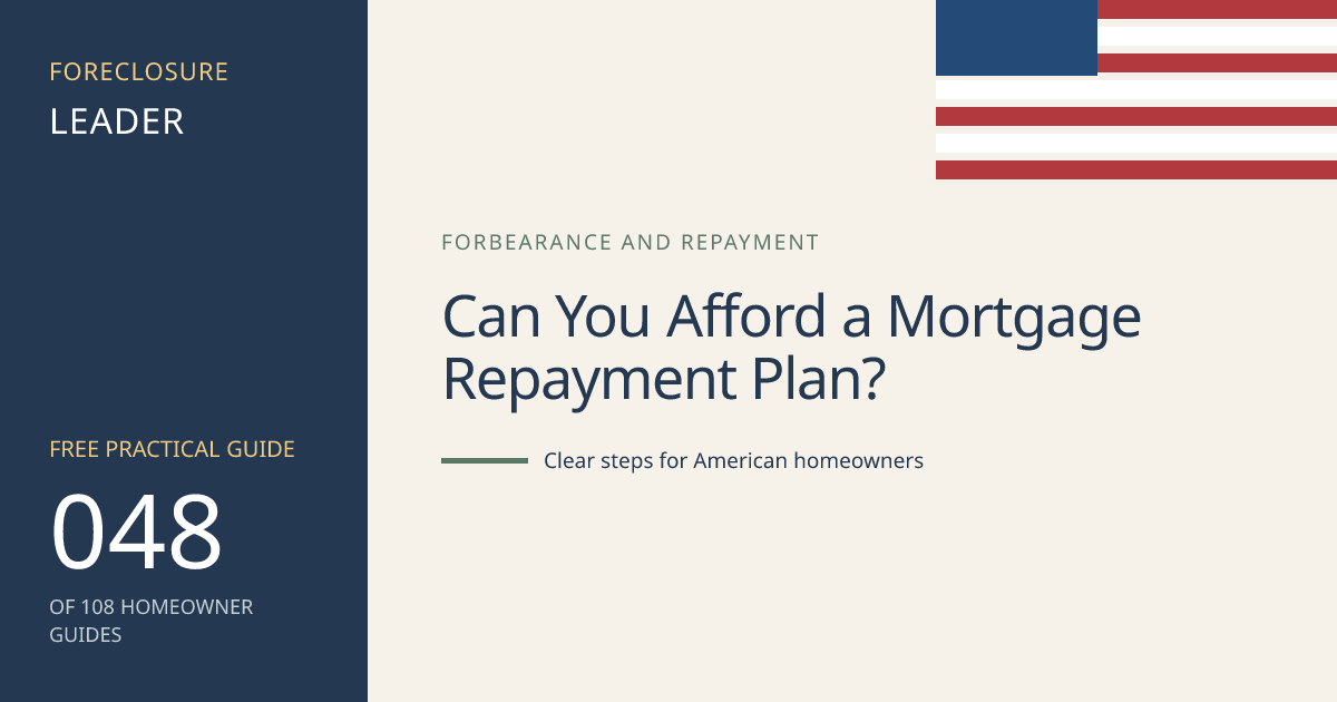 Can You Afford a Mortgage Repayment Plan?: visual guide for U.S. homeowners
