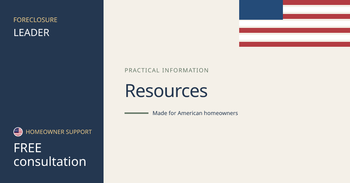 Official foreclosure and mortgage-help resources: visual guide for U.S. homeowners